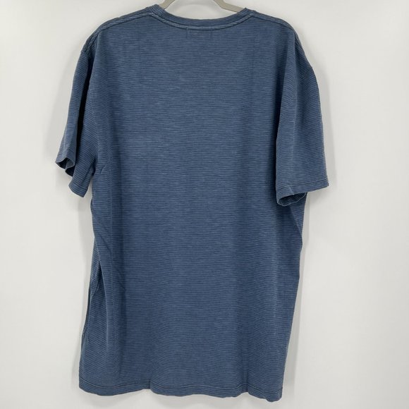 BLDWN Men's Palma Pocket T-Shirt in Blue Stripe Crew Neck Tee sz XXL/2XL Baldwin - Picture 6 of 6